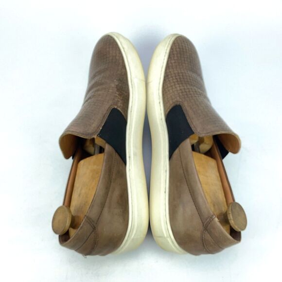 Ron White Delmar Cognac Woven Leather Designer Shoes  Italy Made Mens Sz 46 / 13 main image 4